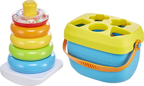 Fisher-Price Rock-a-Stack & Baby's First Blocks Bundle [Amazon Exclusive]