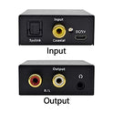 hanstend DAC - Convertidor de Audio Digital a analógico SPDIF coaxial Toslink a analógico estéreo L/R RCA 3,5 mm Jack Adaptador de Audio con Cable óptico PS3 Xbox HD DVD PS4 Amps