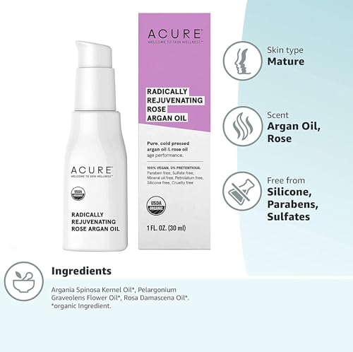 Acure Aceite ligero rejuvenecedor de argán y rosas 30ml