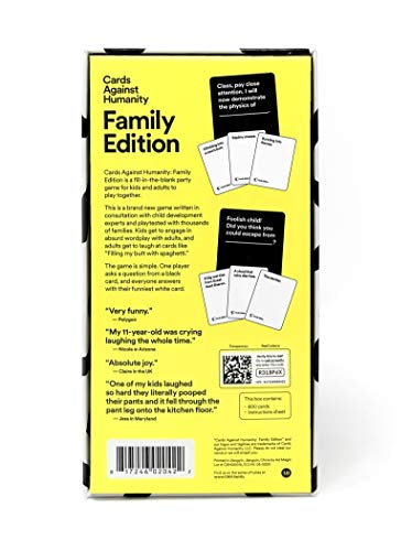 Cards Against Humanity: Edición Familiar • La edición Familiar Oficial Real de CAH • A Partir de 8 años