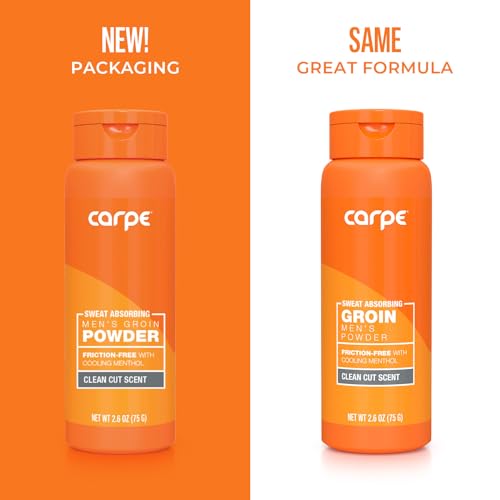 Carpe Polvo absorbente de sudor para la ingle (para hombres) – diseñado para la máxima absorción del sudor – libre de desorden y fricción, para evitar que se roce