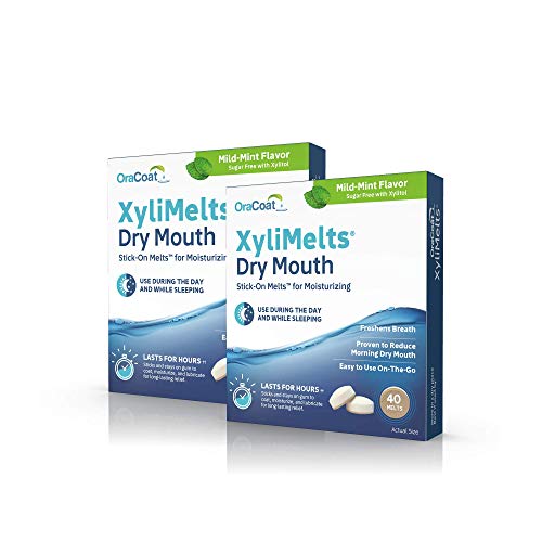XyliMelts Discos para boca seca, menta suave 40 cada uno (2 unidades)