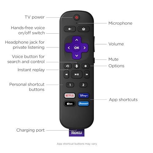 Roku Voice Remote (Oficial) para Jugadores Roku y televisores Roku