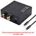 hanstend DAC - Convertidor de Audio Digital a analógico SPDIF coaxial Toslink a analógico estéreo L/R RCA 3,5 mm Jack Adaptador de Audio con Cable óptico PS3 Xbox HD DVD PS4 Amps