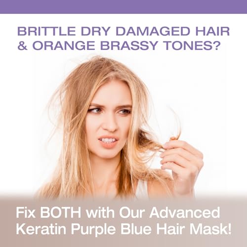 Vitamins Keratin Hair Mask Acondicionador profundo - Tratamiento reparador ultra proteico para cabello grueso seco dañado o teñido rizado rizado y liso grueso