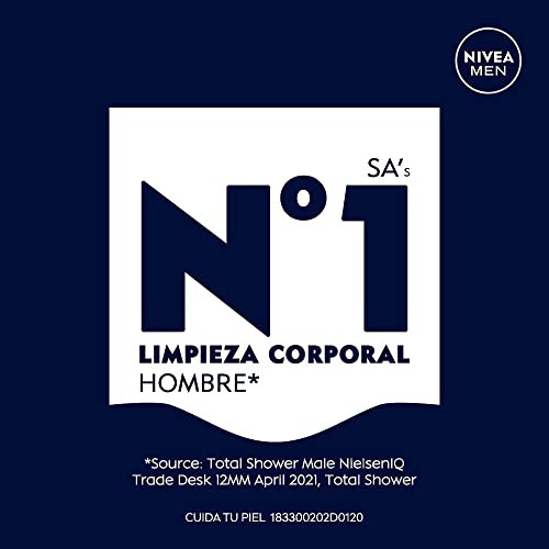 NIVEA MEN Jabón Líquido Corporal 3 en 1 para Cuerpo, Rostro y Cabello, Active Clean Body Wash Antibacterial, 500 ml