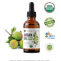 Aceite de argán marroquí, certificado USDA, orgánico, virgen, 100% puro, prensado en frío por Kate Blanc. Estimula el crecimiento para cabello seco y dañado. Hidratante para la piel. Protector de uñas.