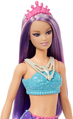 Barbie Dreamtopia, Sirena Aleta Morada, Muñeca para niñas a Partir de 3 años