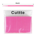 Cuttte 500PCS Disposable Micro Swabs for Eyelash Extension, Micro Applicators Eyelash Swabs for Makeup Application