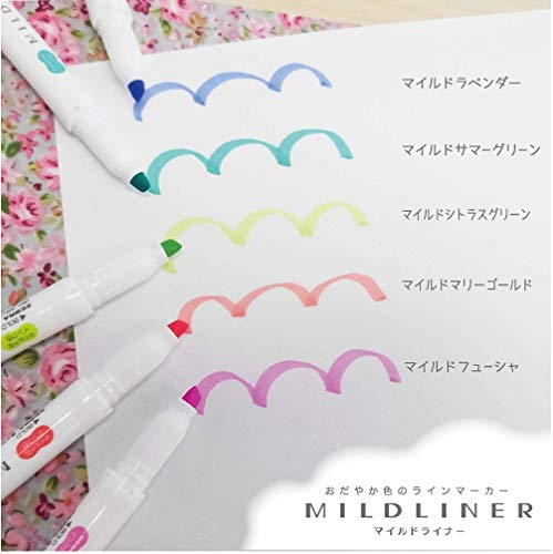 Zebra WKT7-5C-HC - Juego de 5 rotuladores fluorescentes de colores brillantes