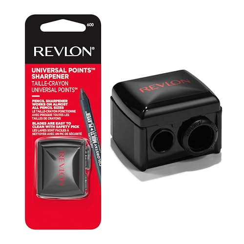 Revlon - Afilador de maquillaje para delineador de ojos, delineador de labios y mucho más. Afilador universal para todos los tamaños de lápices de madera y plástico
