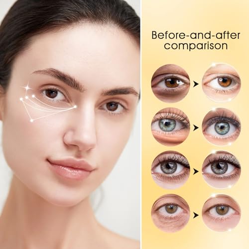 Rotus 30 Pairs Gold Eye Mask Power Crystal Gel Collagen Masks, Great For Anti Aging, Dark Circles & Puffiness