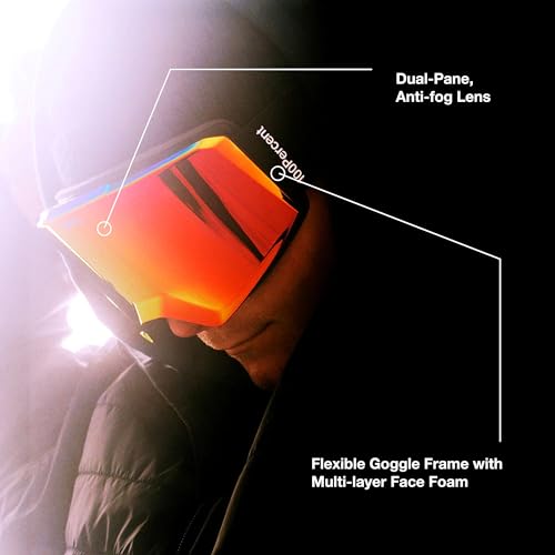 Gafas protectoras 100% SNOWCRAFT HiPER Premium (blanco/rojo - lente roja espejo)