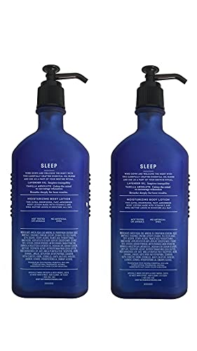 Loción corporal de lavanda y vainilla con aceites esenciales naturales de Bath and Body Works, paquete de 2