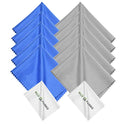 Eco-Fused Paños de limpieza de microfibra, 10 paños y 2 paños blancos, ideal para limpiar gafas, lentes de cámara, iPad, tabletas, teléfonos, iPhone, teléfonos Android, pantallas LCD y otras superficies delicadas