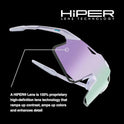 100% Hypercraft Sport Performance - Gafas de sol sin marco de alta calidad, ligeras, para bicicleta de carretera, triatlón, lente intercambiable