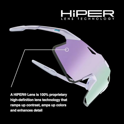 100% Hypercraft Sport Performance - Gafas de sol sin marco de alta calidad, ligeras, para bicicleta de carretera, triatlón, lente intercambiable