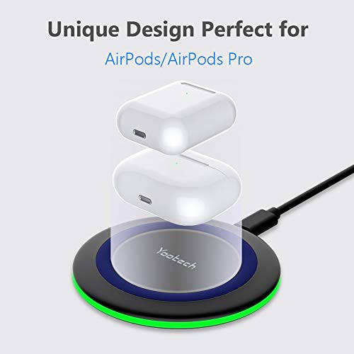 yootech Cargador inalámbrico con Certificado Qi de 7,5 W de Carga inalámbrica Compatible con iPhone