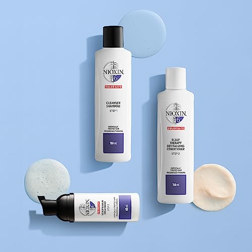 Nioxin Kits de sistema de tamaño completo 2, 4 y 6, 3 piezas, champú para pérdida de cabello, acondicionador y tratamiento del cuero cabelludo, para progresar a adelgazamiento avanzado del cabello, suministro de 3 meses