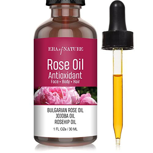 Hera Nature Rose Antioxidant Bulgarian Essential Oil, 100% Pure, in Jojoba & Rosehip Oil, Therapeutic Grade (USA) 30ML(1oz)