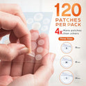 Parches para el acné (paquete de 120), parche hidrocoloide para el acné con aceite de árbol de té, parches para espinillas para la cara, parches de espinillas y calcomanías para espinillas, puntos de acné hidrocoloide para curar el acné con parches de esp
