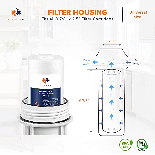 Aquaboon Filtro de agua para sedimentos, para cualquier unidad RO estándar