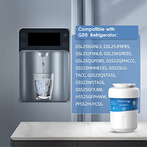 Waterdrop Filtros de agua MWF para refrigeradores GE, repuesto para filtro de agua GE MWF y GE SmartWater MWFP, MWFA, GWF, HDX FMG-1, 197D6321P006, Kenmore 9991, RWF1060, paquete de 3