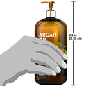 Argan Oil Shampoo and Conditioner, from Majestic Pure, Improve formula Sulfate Free, Vitamin Enriched, Volumizing & Gentle Hair Restoration Formula for Daily Use, for Men and Women, 16 fl oz Each