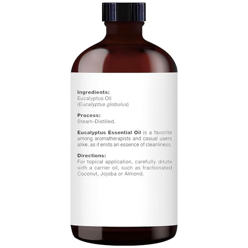 Majestic Pure Aceite esencial de eucalipto, puro y natural con grado terapéutico, aceite de eucalipto de calidad prémium