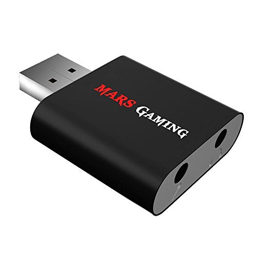 MarsGaming MSC1 - Tarjeta de Sonido USB (Software de Control, Entrada para micrófono, tamaño reducido, chipset de Nueva generación, Sonido 7.1, USB 2.0, 2 x Jack 3.5 mm)