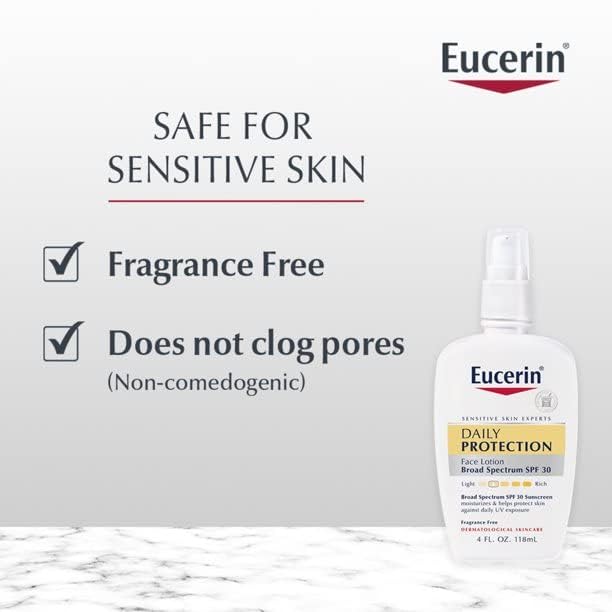 Eucerin - Daily Protection Moisturizing Face Lotion Fragrance Free 30 SPF - 4 oz. by Eucerin