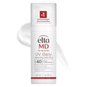 EltaMD Protector solar UV Daily Face hidratante con ácido hialurónico, amplio espectro SPF 40, loción de óxido de zinc transparente, a base de minerales UVA, protección solar UVB, 1.7 onzas
