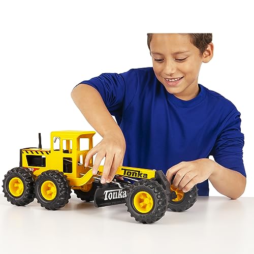 Tonka Steel Classics Road Grader (FFP), Black, Yellow