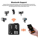 Godox X2T-N i-TTL 2.4 G HSS 1/8000s transmisor de disparador remoto inalámbrico compatible con cámara Nikon, soporte Bluetooth, pantalla más grande (versión de actualización Godox X1T)