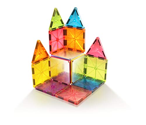 Magna-Tiles Stardust Set original, galardonado con azulejos magnéticos, creatividad y educativos, aprobados por tallo, purpurina y espejos