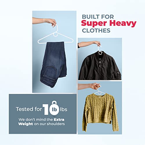 Neaties - Perchas de plástico súper resistentes (12, 18, 24, 30, 36, 72 paquetes) - Perchas de plástico antideslizantes y resistentes con gancho de accesorios para trajes, abrigos, vestidos, camisas o cinturones