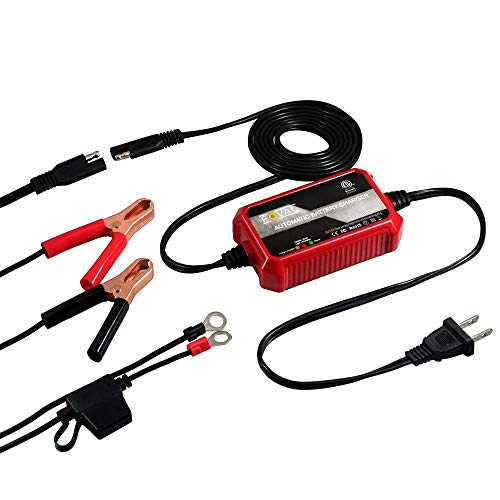 Foval Cargador de batería automático de 12 V, 1000 mA