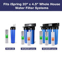 iSpring fc25b alta capacidad Big Blue casa entera filtro de agua bloque de carbón CTO, 11.4 x 50.8 cm