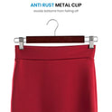 ZOBER Perchas de madera de alta calidad para pantalones con clips de metal con clip de agarre para pantalones, acabado liso de madera maciza, gancho giratorio de 360° – gancho de clip para pantalones, faldas, pantalones
