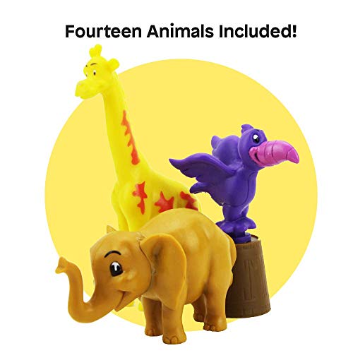 Boley Noah's Ark - Juego de 29 piezas de juguetes de historia bíblica para niños con barco, cifras de Noé y esposa, animales del zoológico y accesorios de granero, juegos bíblicos para niños y niñas