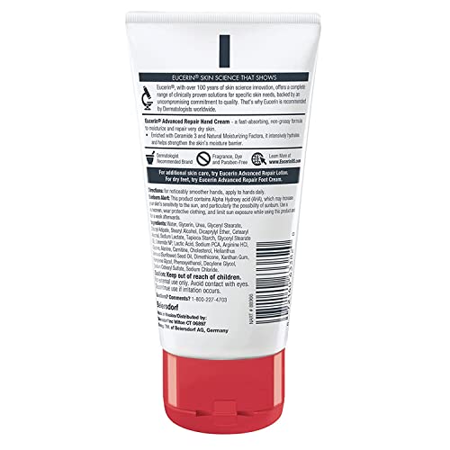 Eucerin Advanced Repair Hand Creme 2.7 oz (Pack of 2)