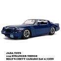 Jada Toys Billy's Chevrolet Camaro Z28 Azul Oscuro con Coins Stranger Things (2016) TV Series 1/24 Diecast Model Car por Jada 31110
