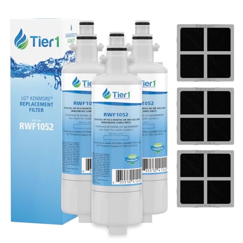 Tier1 LG LT700P, Kenmore 46-9690, ADQ36006101, ADQ36006102, and LT120F Water and Air Filter Combo 3 Pack