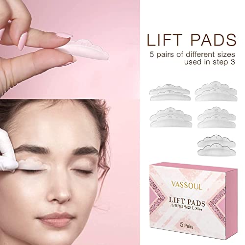 VASSOUL Eyelash Perm Kit, Professional Eyelash Lash Extensions, Lash Lifts, Lash Curling, Semi-Permanent Curling Perming Wave Suitable For Salon