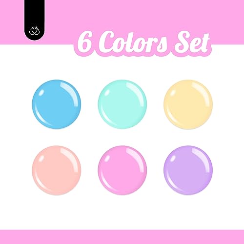 Beetles Gel Nail Polish, Unicorn Collection Pastel Color Soak off Nail Gel Polish Baby Blue Yellow Nail Polish Purple Gel Polish Spring into Summer Pastel Collection, Best Easter Nail Art Gifts