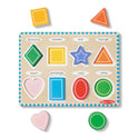 Melissa & Doug Shapes Rompecabezas de madera grueso