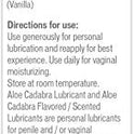 Aloe Cadabra Lubricante personal comestible para hombres, mujeres y parejas, 2.5 onzas