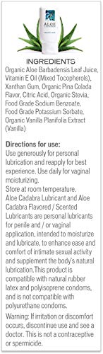 Aloe Cadabra Lubricante personal comestible para hombres, mujeres y parejas, 2.5 onzas