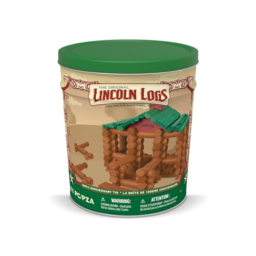 Lincoln Logs 100th Anniversary Set de construcción de lata