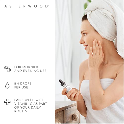 Hyaluronic Acid Serum 8 oz - 100% Pure Organic HA - Anti Aging, Anti Wrinkle - Original Face Moisturizer for Dry Skin & Fine Lines - Leaves Skin Full & Plump - ASTERWOOD NATURALS - Pump Bottle